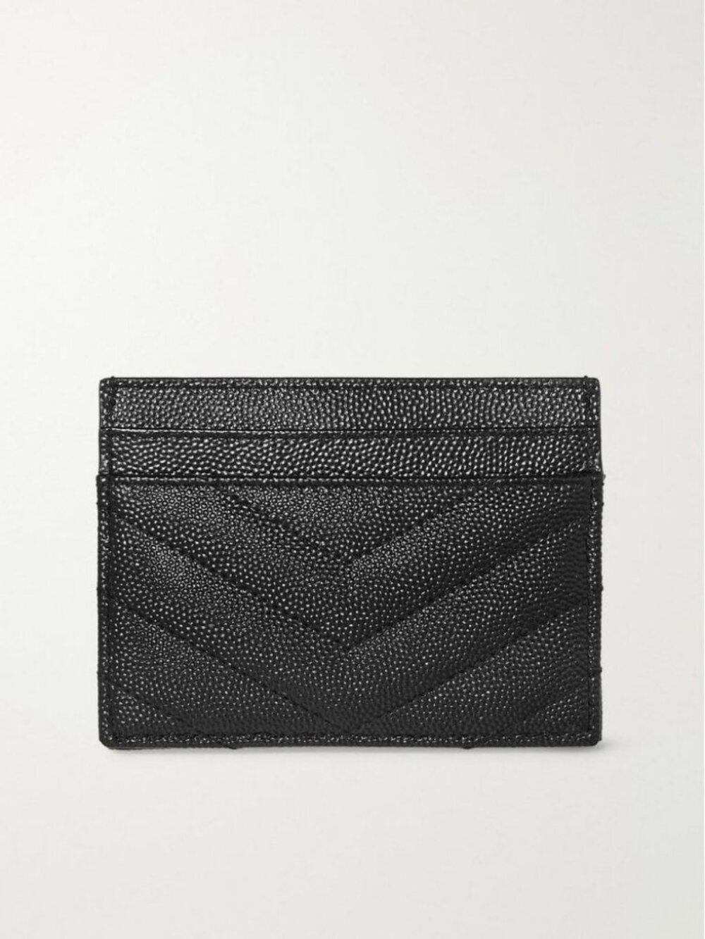 Saint Laurent Monogram Quilted Leather Cardholder - Black